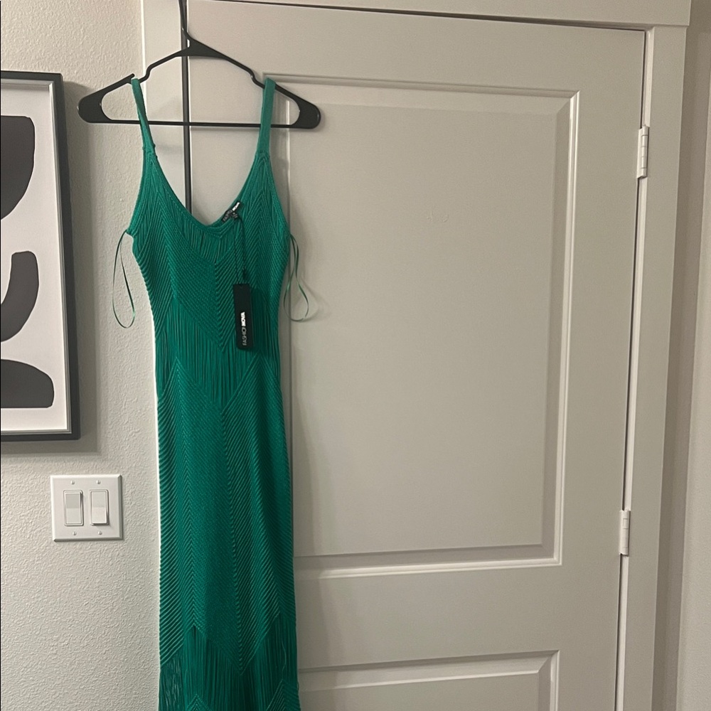Fashion Nova Vibrant Green Maxi Dress